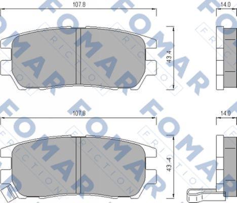 FOMAR Friction FO 482181 - Гальмівні колодки, дискові гальма avtolavka.club