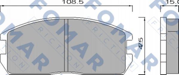 FOMAR Friction FO 439581 - Гальмівні колодки, дискові гальма avtolavka.club