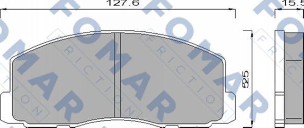 FOMAR Friction FO 439681 - Гальмівні колодки, дискові гальма avtolavka.club