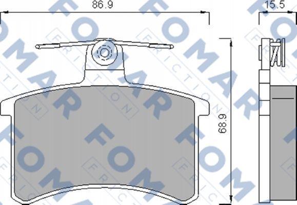 FOMAR Friction FO 436981 - Гальмівні колодки, дискові гальма avtolavka.club