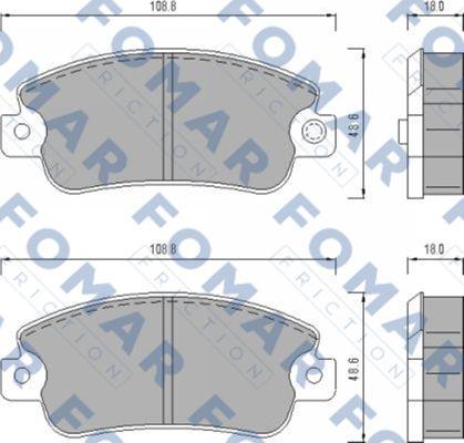 FOMAR Friction FO 433481 - Гальмівні колодки, дискові гальма avtolavka.club