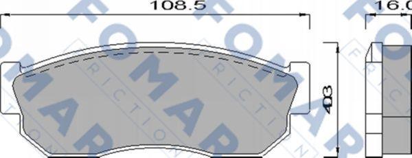 FOMAR Friction FO 432181 - Гальмівні колодки, дискові гальма avtolavka.club