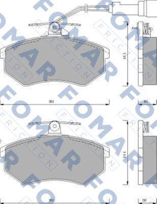 FOMAR Friction FO 432881 - Гальмівні колодки, дискові гальма avtolavka.club