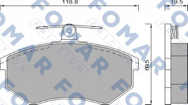 FOMAR Friction FO 432781 - Гальмівні колодки, дискові гальма avtolavka.club