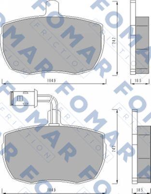 FOMAR Friction FO 437881 - Гальмівні колодки, дискові гальма avtolavka.club