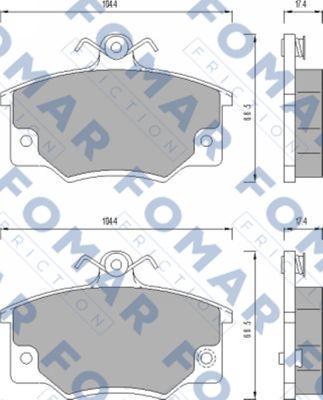 FOMAR Friction FO 437381 - Гальмівні колодки, дискові гальма avtolavka.club