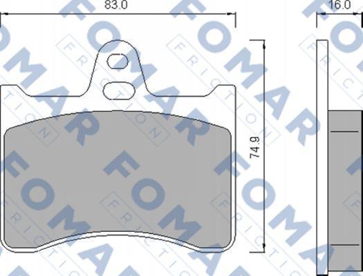 FOMAR Friction FO 424981 - Гальмівні колодки, дискові гальма avtolavka.club