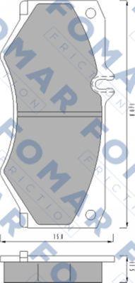 FOMAR Friction FO 426181 - Гальмівні колодки, дискові гальма avtolavka.club