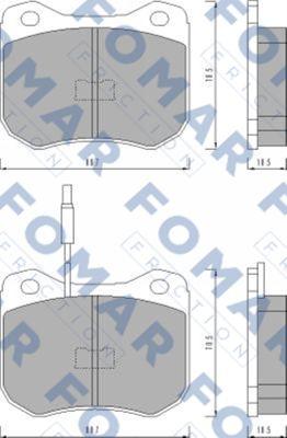 FOMAR Friction FO 426281 - Гальмівні колодки, дискові гальма avtolavka.club