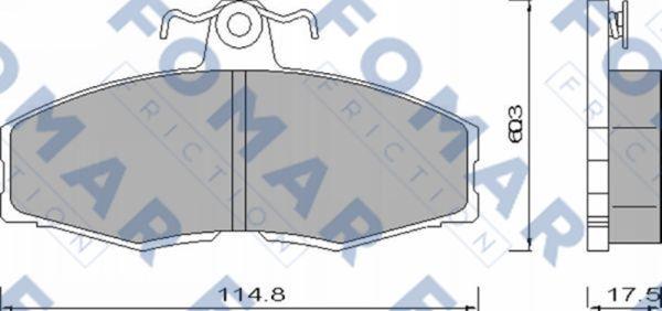 FOMAR Friction FO 420481 - Гальмівні колодки, дискові гальма avtolavka.club