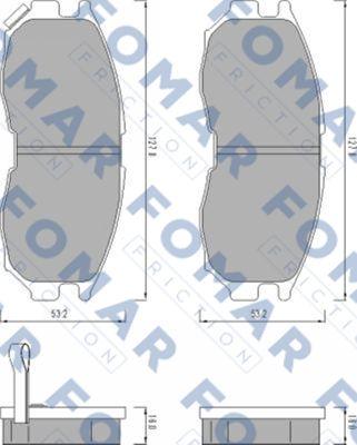 FOMAR Friction FO 479181 - Гальмівні колодки, дискові гальма avtolavka.club