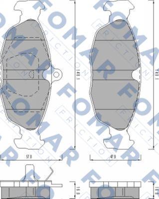 FOMAR Friction FO 470081 - Гальмівні колодки, дискові гальма avtolavka.club