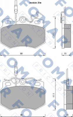 FOMAR Friction FO 470281 - Гальмівні колодки, дискові гальма avtolavka.club