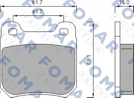 FOMAR Friction FO 478781 - Гальмівні колодки, дискові гальма avtolavka.club