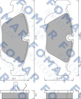 FOMAR Friction FO 472081 - Гальмівні колодки, дискові гальма avtolavka.club