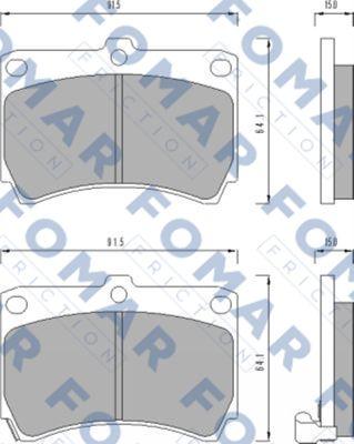 FOMAR Friction FO 477481 - Гальмівні колодки, дискові гальма avtolavka.club