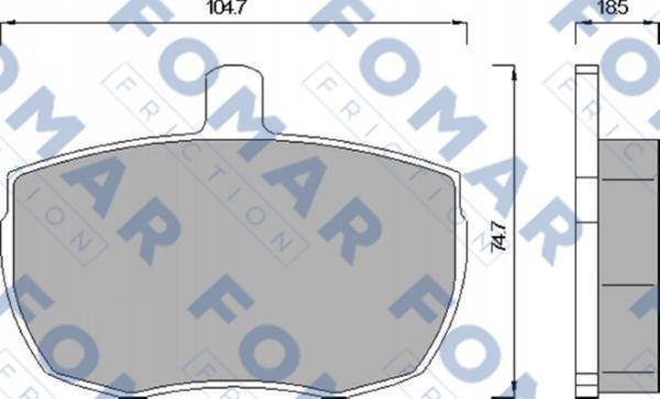 FOMAR Friction FO 543081 - Гальмівні колодки, дискові гальма avtolavka.club