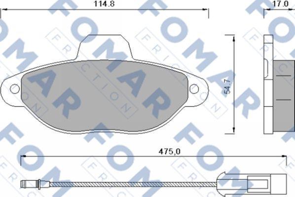 FOMAR Friction FO 582881 - Гальмівні колодки, дискові гальма avtolavka.club