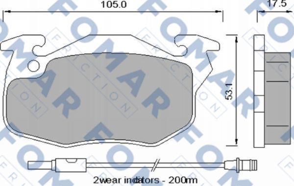 FOMAR Friction FO 529481 - Гальмівні колодки, дискові гальма avtolavka.club