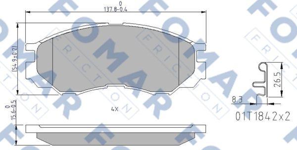 FOMAR Friction FO 690781 - Гальмівні колодки, дискові гальма avtolavka.club