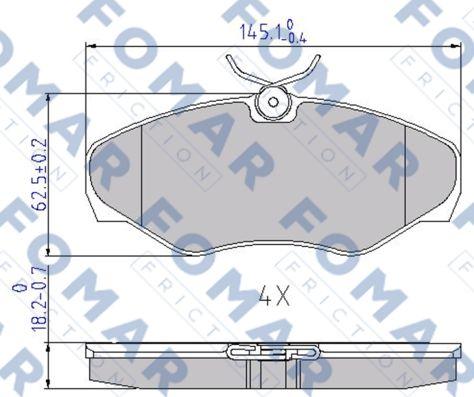 FOMAR Friction FO 692681 - Гальмівні колодки, дискові гальма avtolavka.club