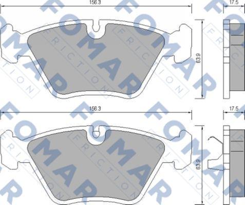 FOMAR Friction FO 649281 - Гальмівні колодки, дискові гальма avtolavka.club