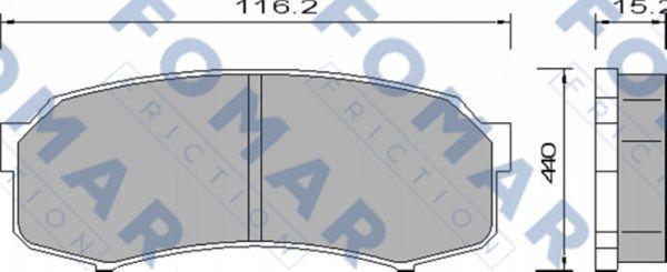 FOMAR Friction FO 644981 - Гальмівні колодки, дискові гальма avtolavka.club