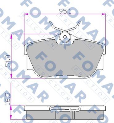 FOMAR Friction FO 646881 - Гальмівні колодки, дискові гальма avtolavka.club