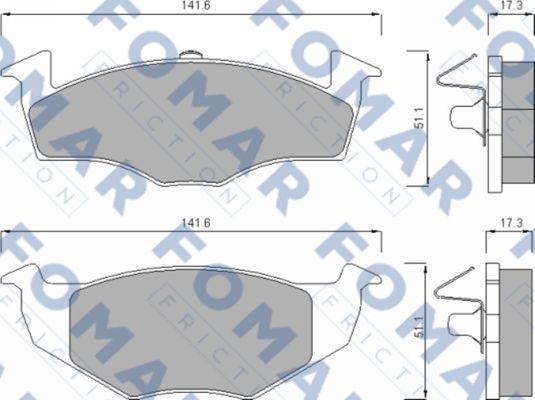 FOMAR Friction FO 643081 - Гальмівні колодки, дискові гальма avtolavka.club