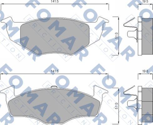 FOMAR Friction FO 643281 - Гальмівні колодки, дискові гальма avtolavka.club