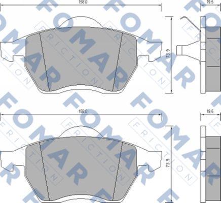 FOMAR Friction FO 647981 - Гальмівні колодки, дискові гальма avtolavka.club