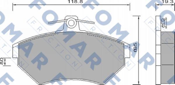 FOMAR Friction FO 647681 - Гальмівні колодки, дискові гальма avtolavka.club