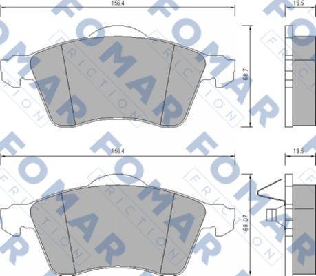 FOMAR Friction FO 647781 - Гальмівні колодки, дискові гальма avtolavka.club