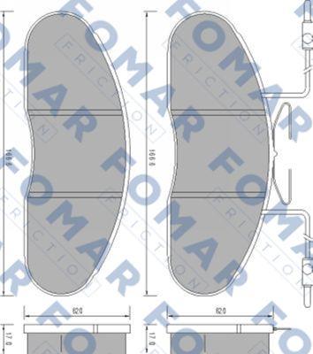 FOMAR Friction FO 664281 - Гальмівні колодки, дискові гальма avtolavka.club