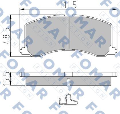 FOMAR Friction FO 665381 - Гальмівні колодки, дискові гальма avtolavka.club