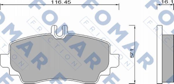 FOMAR Friction FO 668581 - Гальмівні колодки, дискові гальма avtolavka.club