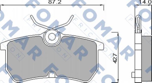 FOMAR Friction FO 668781 - Гальмівні колодки, дискові гальма avtolavka.club