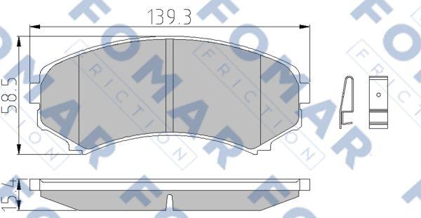 FOMAR Friction FO 663681 - Гальмівні колодки, дискові гальма avtolavka.club