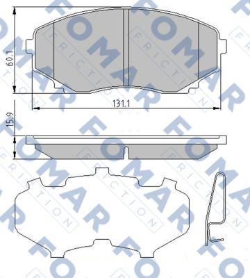 FOMAR Friction FO 663781 - Гальмівні колодки, дискові гальма avtolavka.club