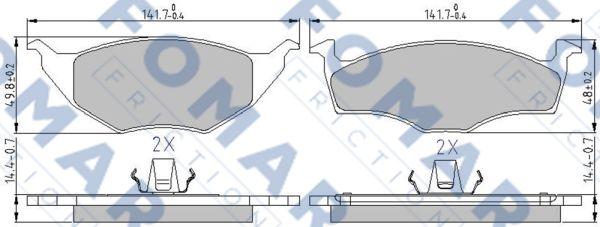 FOMAR Friction FO 600481 - Гальмівні колодки, дискові гальма avtolavka.club