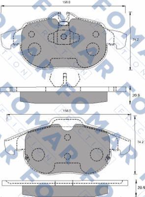 FOMAR Friction FO 689581 - Гальмівні колодки, дискові гальма avtolavka.club