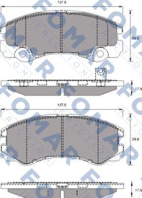 FOMAR Friction FO 684381 - Гальмівні колодки, дискові гальма avtolavka.club