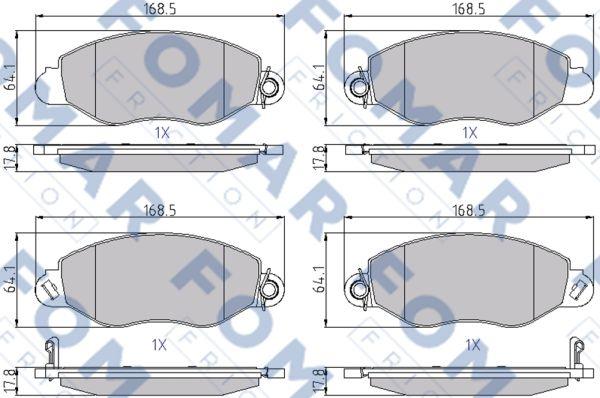 FOMAR Friction FO 684781 - Гальмівні колодки, дискові гальма avtolavka.club