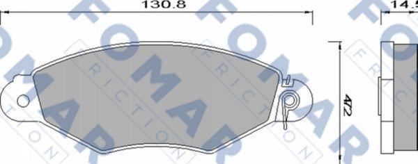 FOMAR Friction FO 680981 - Гальмівні колодки, дискові гальма avtolavka.club