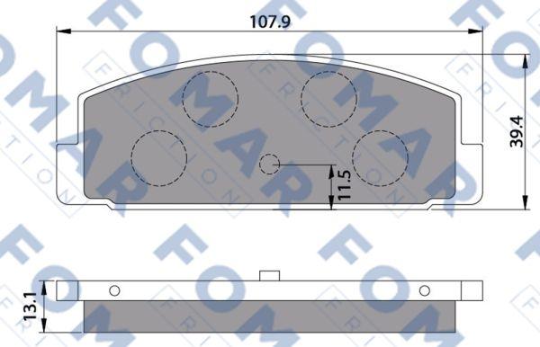 FOMAR Friction FO 680181 - Гальмівні колодки, дискові гальма avtolavka.club