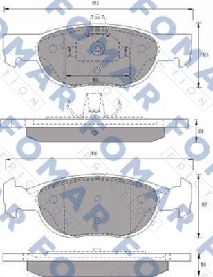 FOMAR Friction FO 688481 - Гальмівні колодки, дискові гальма avtolavka.club