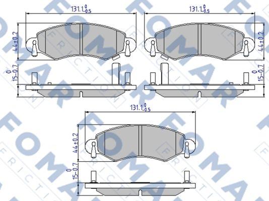 FOMAR Friction FO 683181 - Гальмівні колодки, дискові гальма avtolavka.club