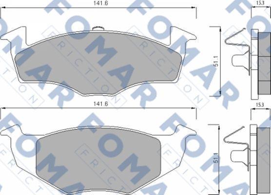 FOMAR Friction FO 682581 - Гальмівні колодки, дискові гальма avtolavka.club