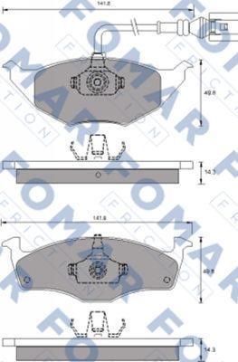 FOMAR Friction FO 687881 - Гальмівні колодки, дискові гальма avtolavka.club