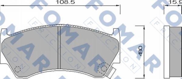 FOMAR Friction FO 639981 - Гальмівні колодки, дискові гальма avtolavka.club